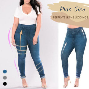 Leggings til kvinder i elastiske jeans