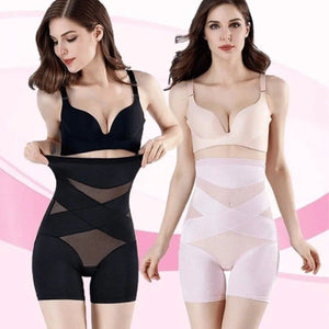 Cross compression højtaljet slankende shapewear trusser