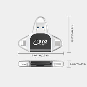 Multi-Port 4 i 1 Universal SD & TF-kortlæser