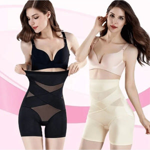 Cross compression højtaljet slankende shapewear trusser