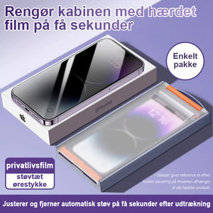 Til iPhone Støvtæt og anti-kryb hærdet film + værktøj til støvfri film