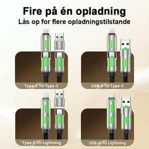 🔥4-i-1 USB-opladerkabelHurtig opladning med mFish🔥