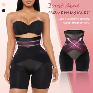 Cross compression højtaljet slankende shapewear trusser