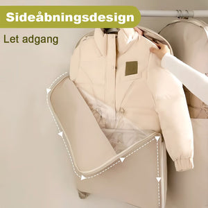 👕Pladsbesparende hængende tøjpose med selvkomprimerende lynlås
