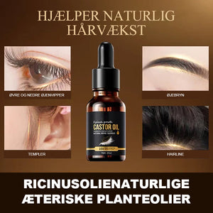 naturlig ricinusolie Serum til vækst af øjenvipper, øjenbryn og hår（2pcs）