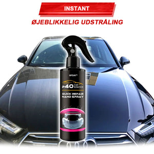 Spray til hurtig reparation af bilridser