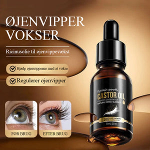 naturlig ricinusolie Serum til vækst af øjenvipper, øjenbryn og hår（2pcs）