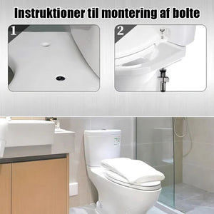 Boltsæt til kraftigt toiletsædebeslag