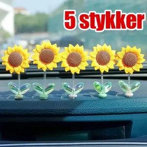 Blomsterdekorationer i bilen