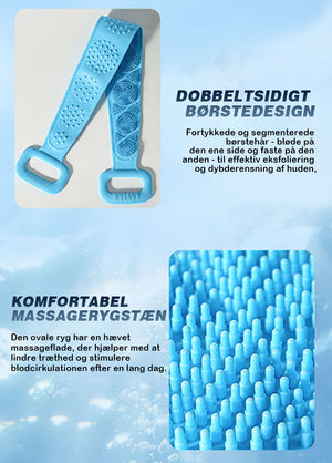 Silikone badebælte skrubbe børste