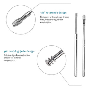 Innovativt værktøjssæt til rensning af ørevoks med fjederbelastning