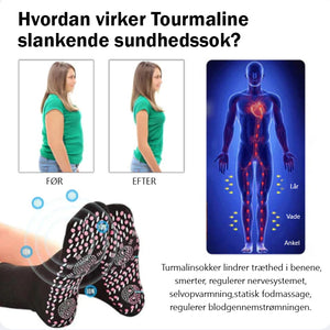 Turmalin Akupressur selvopvarmende fitness-sokker